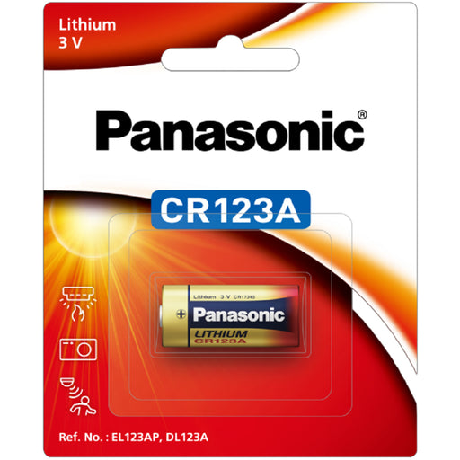 Panasonic CR-123AW 3V 1 Pack Photo Lithium Camera Battery 1400mAh