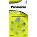 Panasonic PR230H 6pc Hearing Aid Zinc Air 1.4v Batteries aka PZA230 PR10