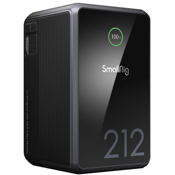 SmallRig x Caleb Pike VB212 Mini V-Mount Battery (212Wh) - Supports up to 10A Draw - 2 x 14.8V D-Tap Output -USB-C Outputs 2 x DC Barrel Outputs - USB-C Fast PD Charging up to 140W