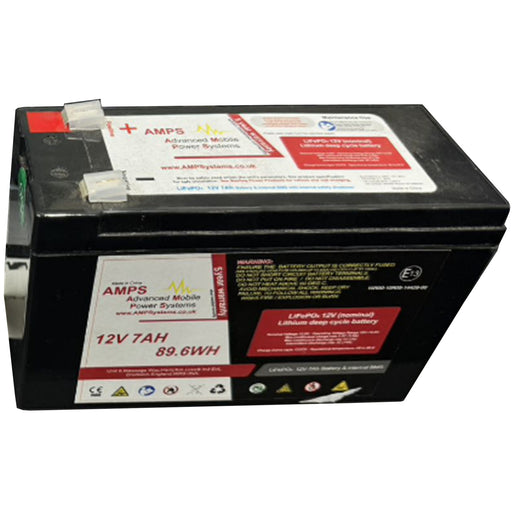 AMPS LIFEPO4 12V 7AH WIS Lithium-Ion Battery 12V 7AH - No Bluetooth