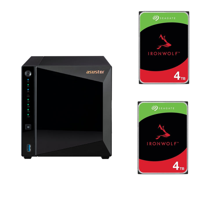 Asustor Drivestor 2 Pro AS3304T v2 With 2x 4 TB NAS HDD Bundle