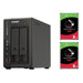 QNAP 253E 2-Bay 8GB NAS With 2X 8TB NAS HDD Bundle