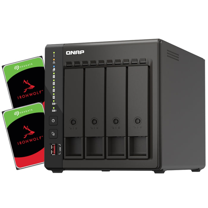 QNAP 453E 4-Bay NAS with 2X 4TB NAS HDD Bundle