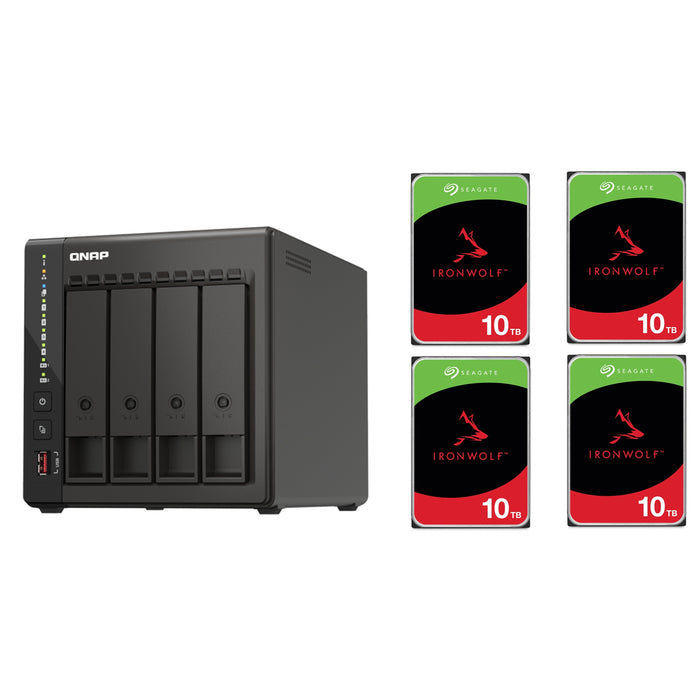 QNAP 453E 4-Bay NAS with 4X 10TB NAS HDD Bundle