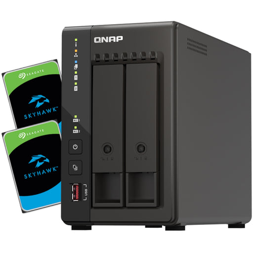 QNAP QVP-21C NVR with 2x 4TB Surveillance HDD Bundle