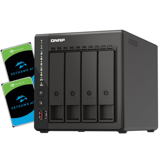 QNAP QVP-41C NVR with 2x 8TB Surveillance HDD Bundle