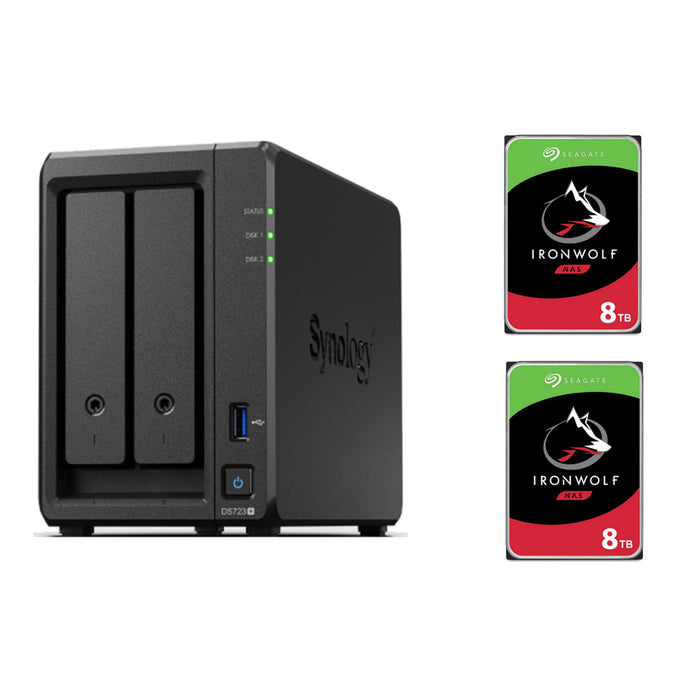 Synology DS723+ With 2X 8TB NAS HDD Bundle