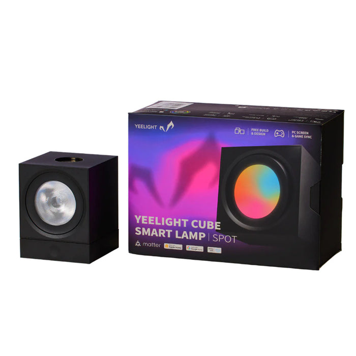 Yeelight Colourful RGB Smart Lamp Spotlight Cube Compatible with Matter Seamlessly connecting to Apple Homekit Google Assistant Amazon Alexa Yandex Alice and Samsung SmartThings