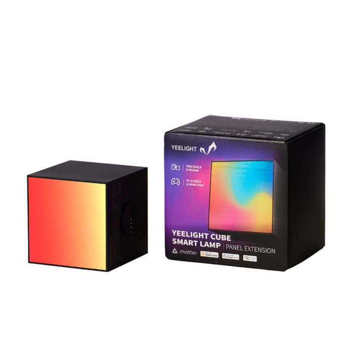 Yeelight Colourful RGB Smart Lamp Panel Cube Extention Compatible with Matter Seamlessly connecting to Apple Homekit Google Assistant Amazon Alexa Yandex Alice and Samsung SmartThings