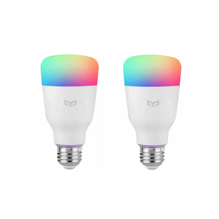 Yeelight W3 WiFi LED RGB E27 - (2 packs) Smart Light Bulb Maximum luminous flux of 900lm 8W RGB Colour adjustable and  Dimmable - Remote Control Enabled