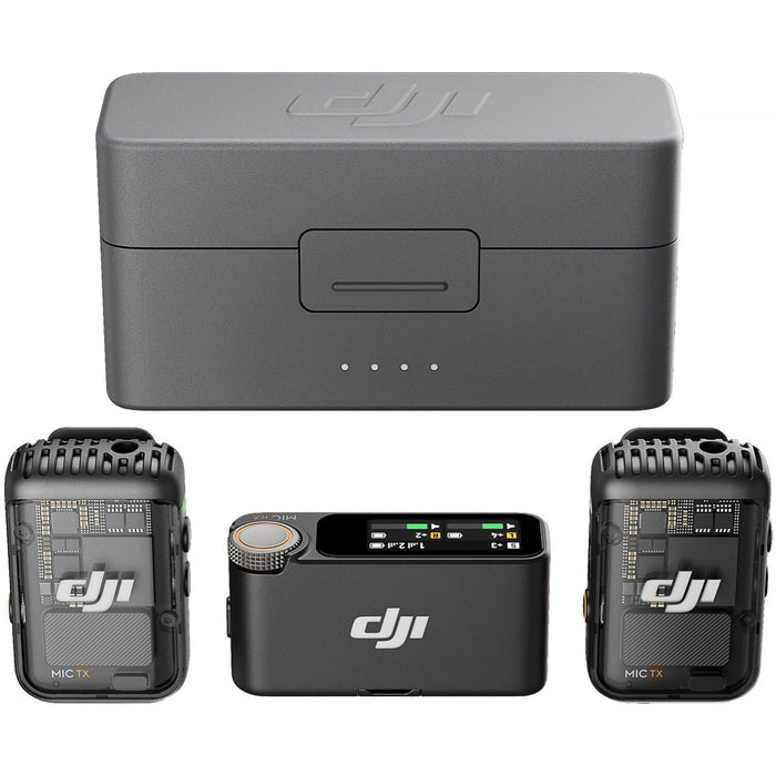 DJI Mic 2 2-Person Compact Digital Wireless Microphone System - Recorder for Camera & Smartphone (2.4 GHz)