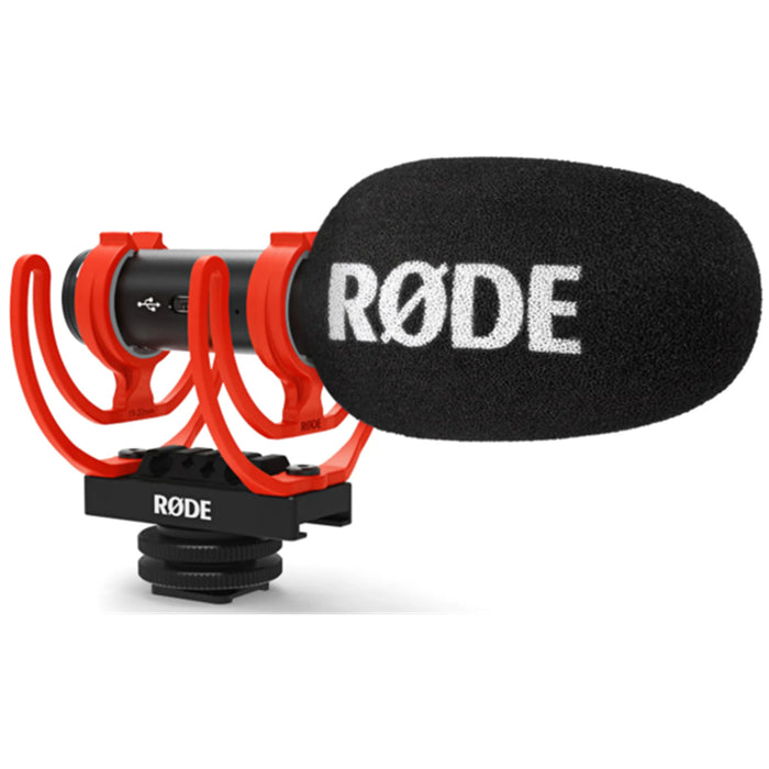 RODE VideoMic GO II-H Ultra-lightweight shotgun microphone (just 60g) 3.5mm TRS output for use with cameras Digital USB-C output for use with phones and computers include HELIX Isolation Mount & Windshield