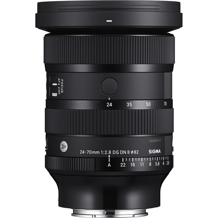 SIGMA 24-70mm f/2.8 DG DN II Art Lens for SonyE - Aperture Range: f/2.8 to f/22