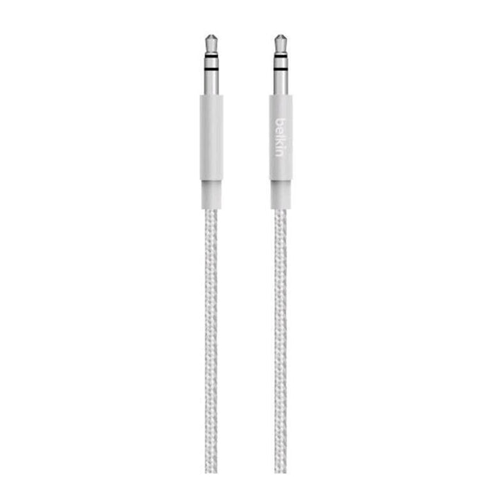 Belkin Matellic MIXITUP 3.5MM Aux Audio Cable 1.2M  -  Silver