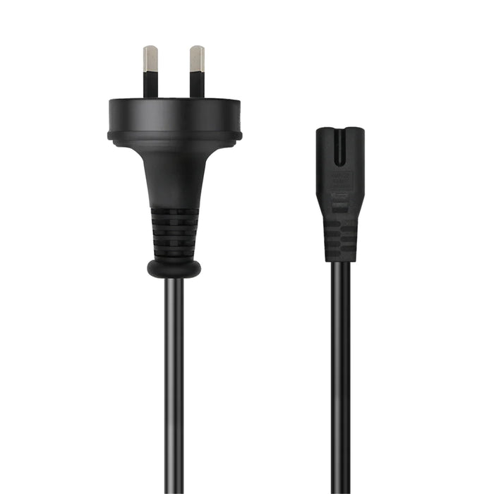 Cruxtec 2M 2Pin Male to IEC-C7 Female Power Cable - SAA Approved  AU/NZ