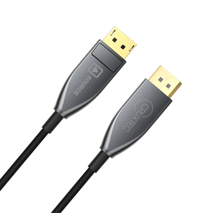 Cruxtec 10m Displayport 1.4 Active Optical Cable -  32Gbps  ( 8K/60Hz & 4K/144Hz )