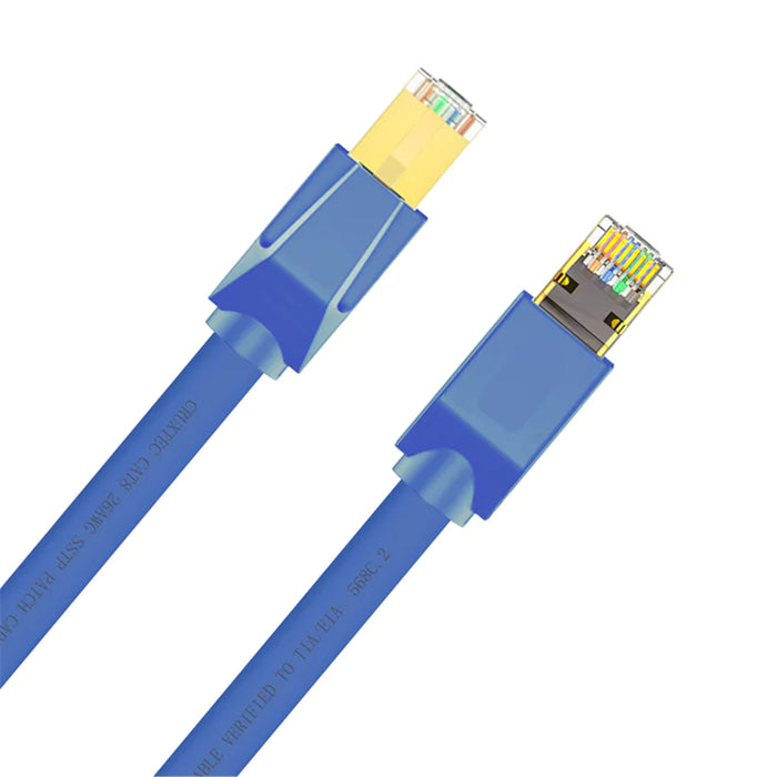 Cruxtec 3m Cat8 Ethernet Cable -  Blue Color 40Gb/ SFTP Triple Shielding