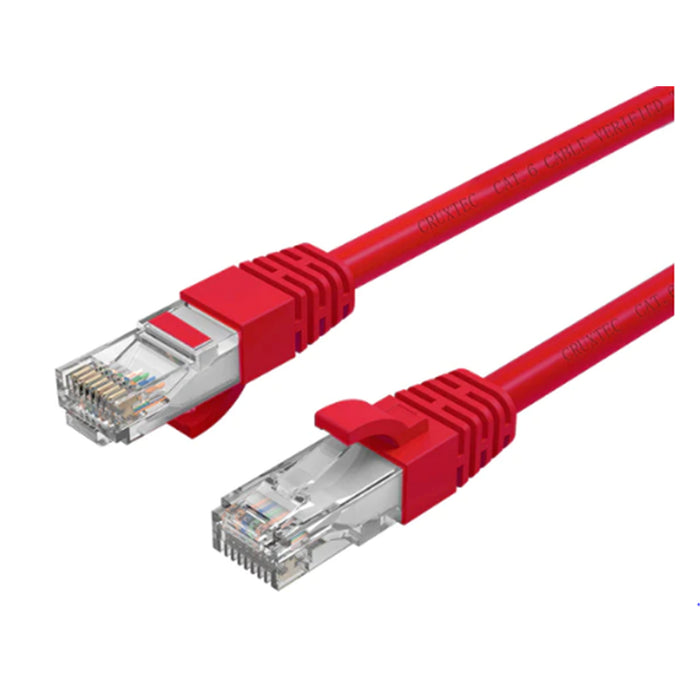 Cruxtec 1m Cat6 Ethernet Cable -  Red Color