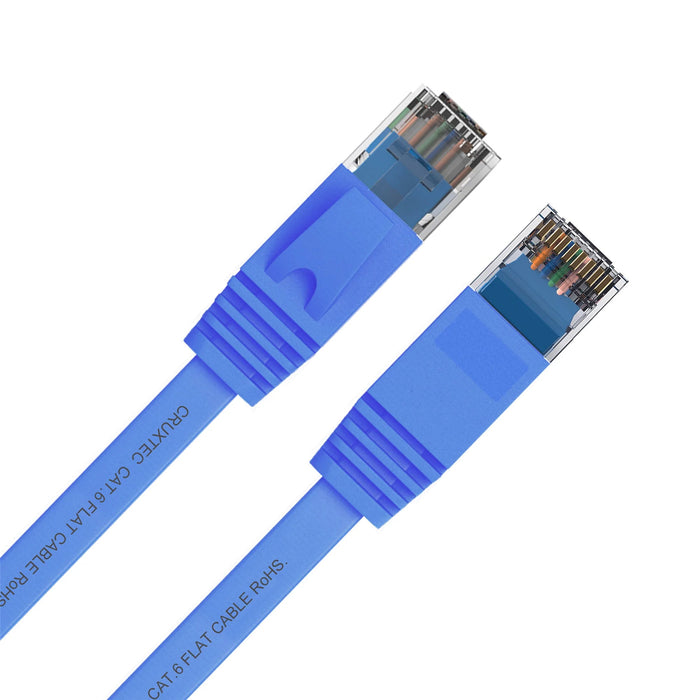 Cruxtec 2m Cat6 Flat Ethernet Cable -  Blue Color