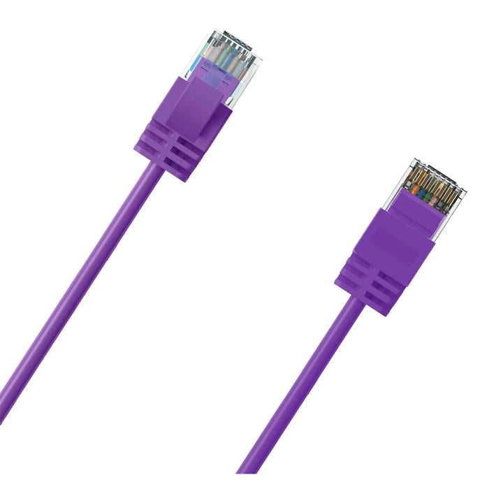 Cruxtec 1.5m Ultra Slim Cat6A Ethernet Cable - Purple Color