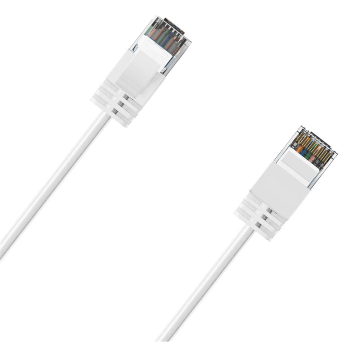 Cruxtec 3m Ultra Slim Cat6A Ethernet Cable - White Color