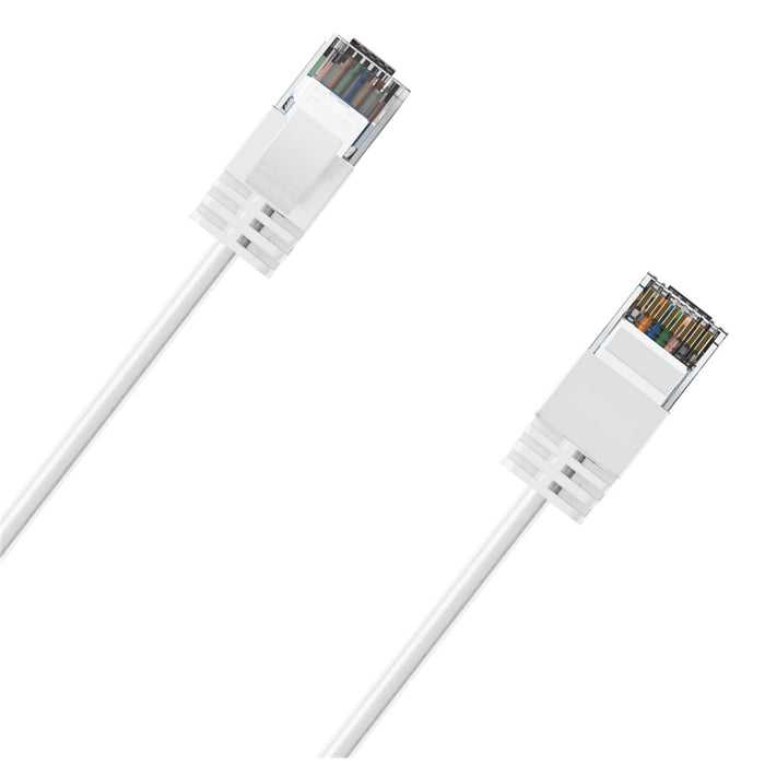 Cruxtec 5m Ultra Slim Cat6A Ethernet Cable - White Color