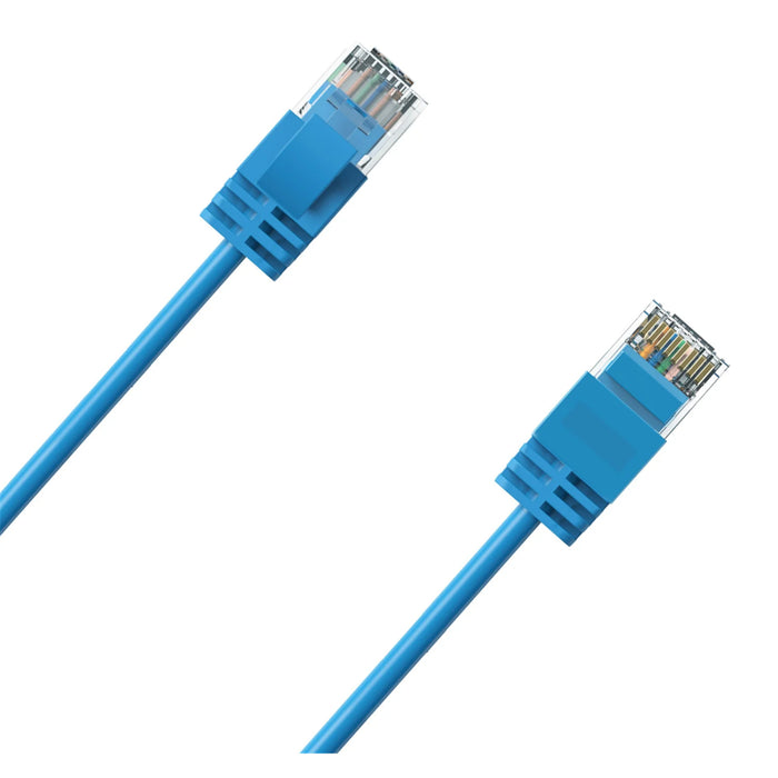Cruxtec 10m Ultra Slim Cat6A Ethernet Cable - Blue Color