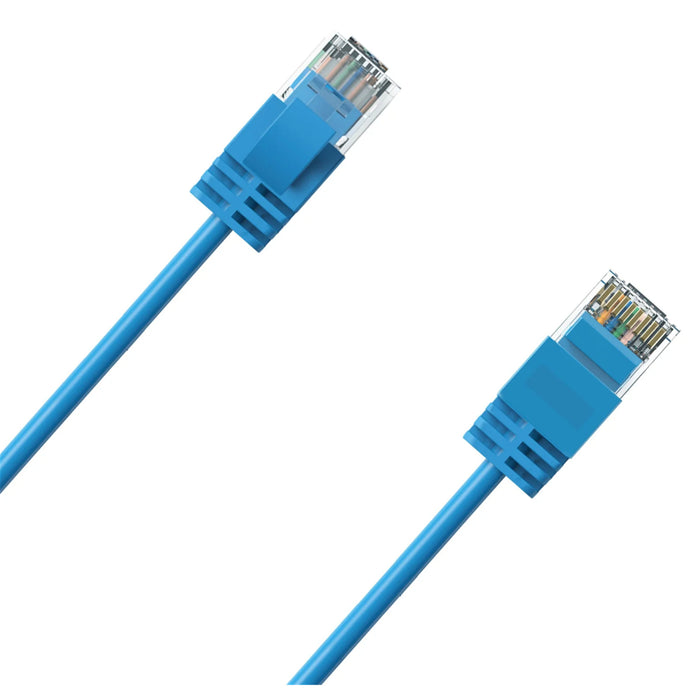 Cruxtec 20m Ultra Slim Cat6A Ethernet Cable - Blue Color