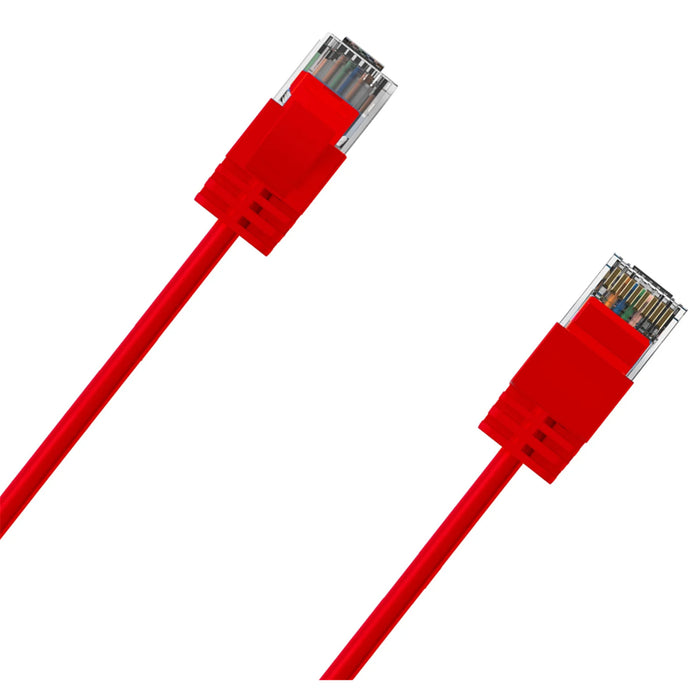 Cruxtec 3m Ultra Slim Cat6A Ethernet Cable - Red Color