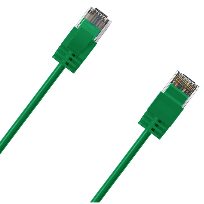 Cruxtec 1m Ultra Slim Cat6A Ethernet Cable - Green Color