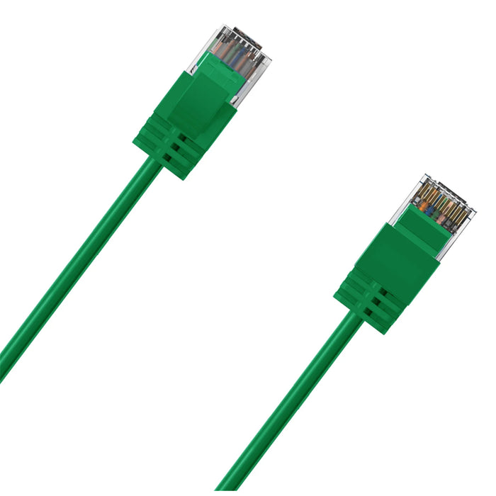 Cruxtec 2m Ultra Slim Cat6A Ethernet Cable - Green Color