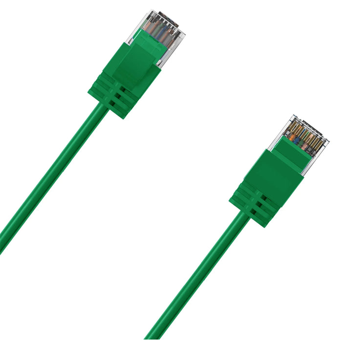 Cruxtec 3m Ultra Slim Cat6A Ethernet Cable - Green Color