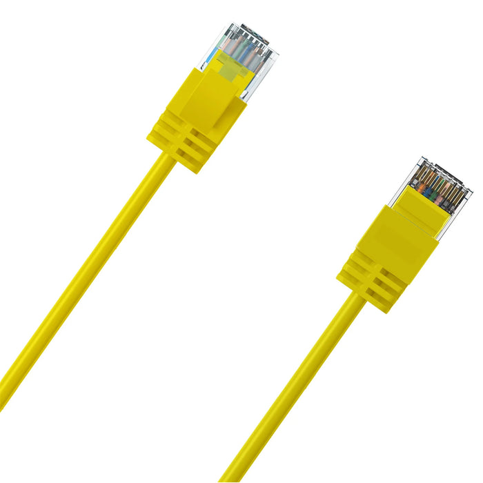 Cruxtec Ultra Slim Cat6A Ethernet Cable - Yellow Color - 2m