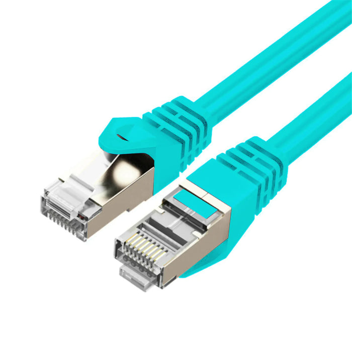 Cruxtec 0.3m Cat7 Ethernet Cable -  Green Color --  10Gb / SFTP Triple Shielding / Oxygen Free Copper Conductor / Gold-plated RJ45 Connectors with Nickel-plated Copper Shell /  Fluke Test Passed