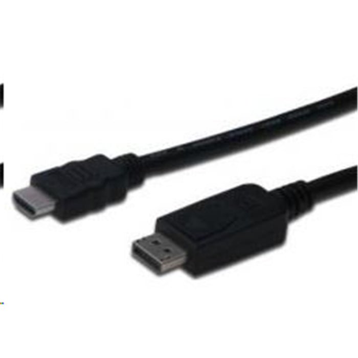 Digitus DK-340300-020-S 2m DisplayPort to HDMI Cable. Suitable for connecting computers to monitors that do not have a DisplayPort i.e. Flat Panel Televisions.