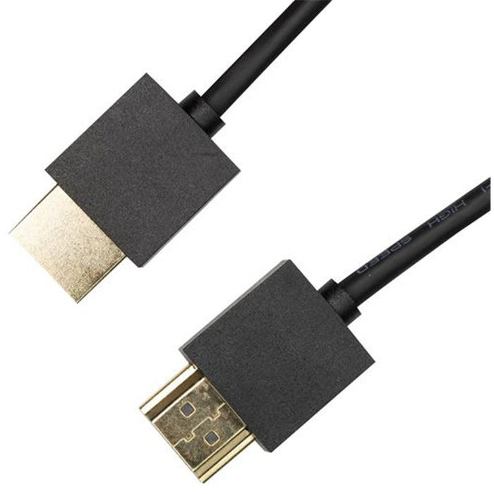 Dynamix C-HDMI2BLK-0 0.5M HDMI BLACK Nano High Speed With Ethernet Cable - Designed for UHD Display up to 4K2K60Hz - Slimline Robust Cable - Supports CEC 2.0 3D & ARC - Supports Up to 32 Audio Channels