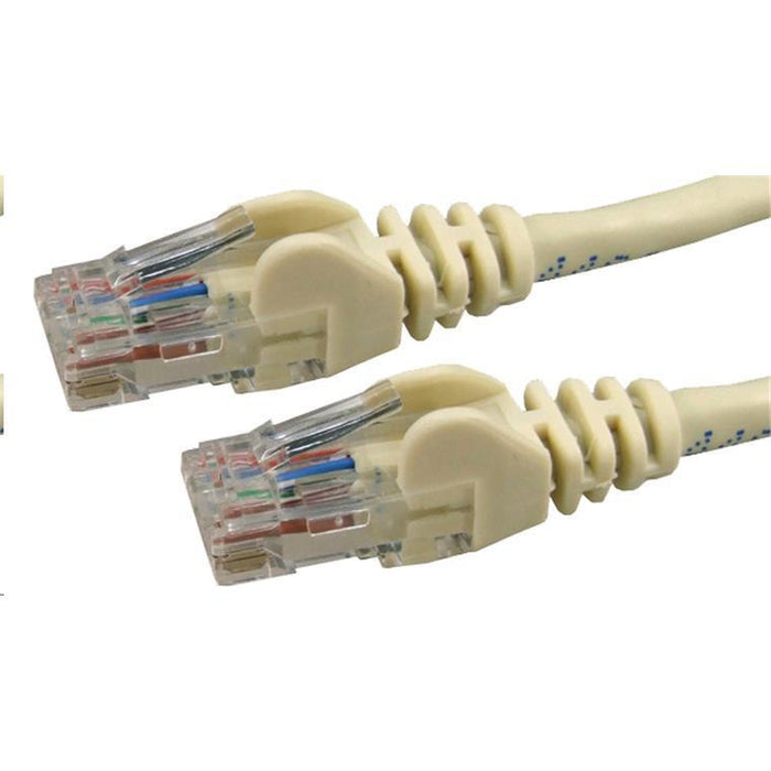 Dynamix 30m Cat6 Beig UTP Patch Lead (T568A Specification) 250MHz 24AWG Slimline Snagless Moulding with Unshielded Gold Plate Connector.