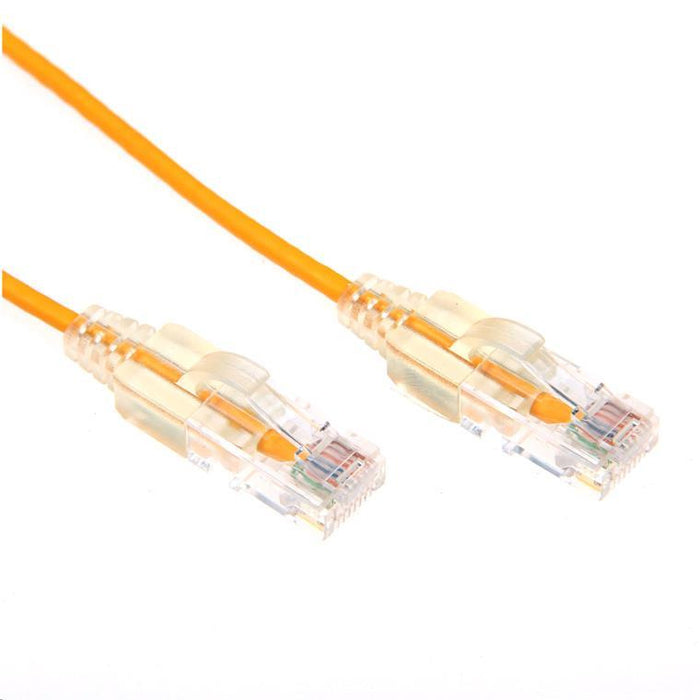Dynamix PLSY-C6-2 2m Cat6A 10G Yellow Ultra-Slim Component Level UTP Patch Lead (30AWG) with RJ45Unshielded Gold Plated Connectors. Supports PoE IEEE 802.3af (15.4W).