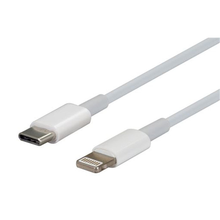 DYNAMIX 1m USB-C to Lightning Charge & Sync Cable. For Apple iPhone, iPad, iPad mini & iPods. Built-in Overcharge/Short Curcuit Protection. *Not MFI Certified*