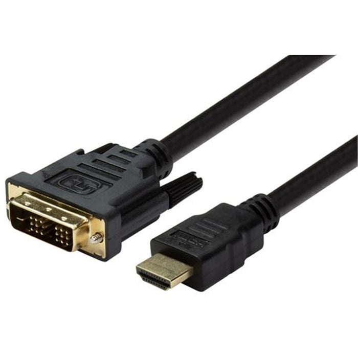 Dynamix C-HDMIDVI-2 2m HDMI Male to DVI-D Male (18+1) Cable Single Link Max Res: 1080P60Hz Bi-directional.