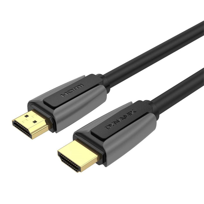 Dynamix C-HDMI48G-3 3M HDMI2.1 Ultra-High Speed 48Gbps Cable - Supports up to 8K120Hz - Supports Dolby True HD 7.1 HDR10+ Dolby Vision IQ eARC VRR HFR QFT ALLM QMS DSC G-Sync & FreeSync - Gold-Plated