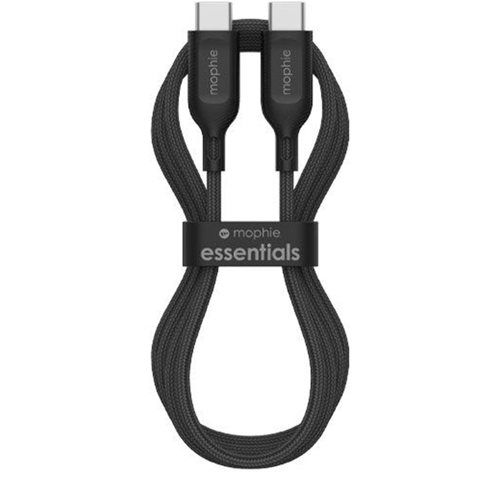 Mophie 1M Premium USB-C to USB-C PD Fast Charging Cable - Black Support Up to 60W PD Fast Charging Durable braided nylon Heavy-Duty Construction Anodized matte aluminium connectors Universal Compatibility