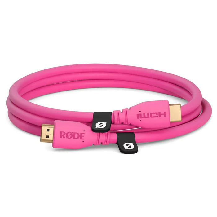 RODE HDMI Cable - 1.5m - Pink - 2.0 Premium High Speed HDMI Cable with Ethernet