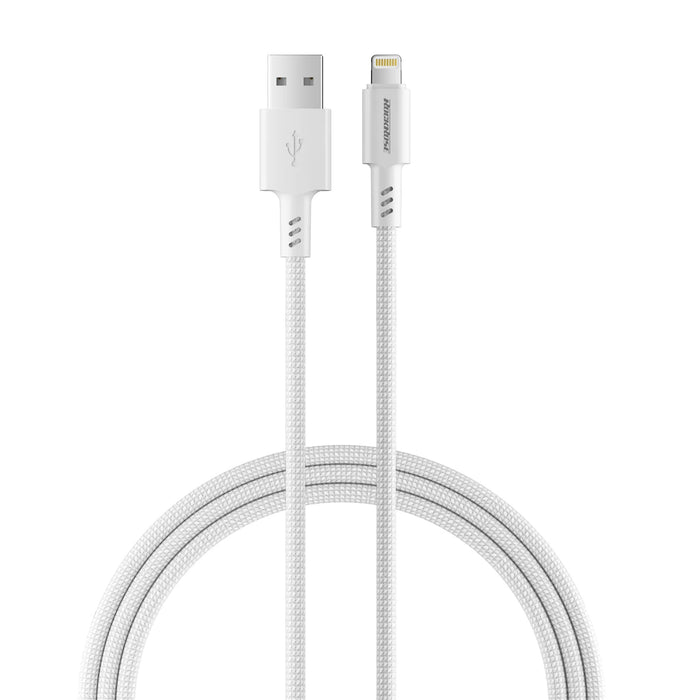 RockRose Asics AL 1m USB to Lightning Cable - TPE Connector with Braided Cord  -  Light Grey