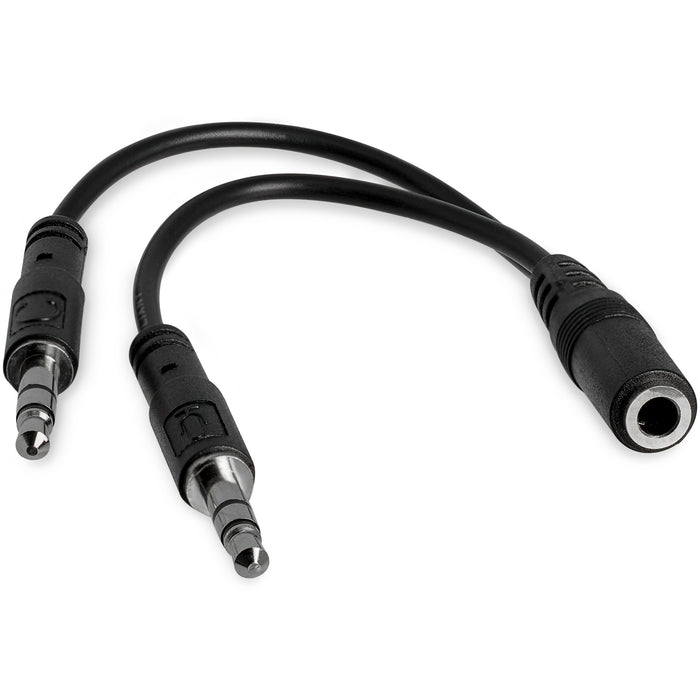 StarTech.com MUYHSFMM 3.5mm 4 Position to 2x 3 Position 3.5mm Headset Splitter Adapter - F/M Connect a 4-position headset to a computer that has separate microphone and audio ports