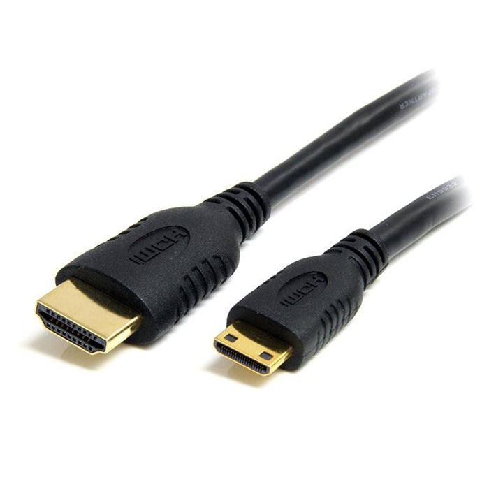 StarTech.com HDACMM1M 1m Mini HDMI to HDMI Cable with Ethernet - 4K 30Hz High Speed Mini HDMI to HDMI Adapter Cable - Mini HDMI Type-C Device to HDMI Monitor/Display - Durable Video Converter Cord