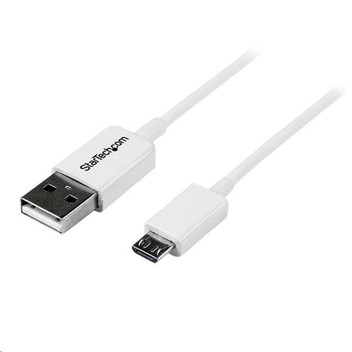 StarTech USBPAUB2MW 2m White Micro USB Cable - A to Micro B