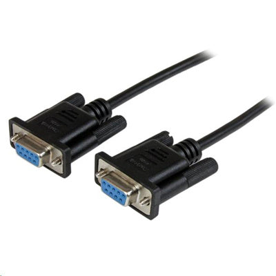 StarTech.com SCNM9FF2MBK 2m Black DB9 RS232 Null Modem Cable FF