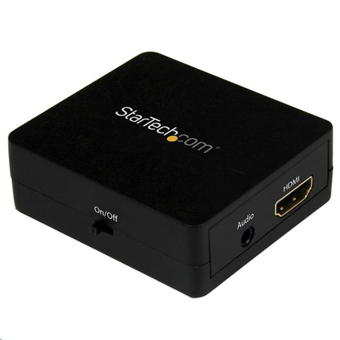 StarTech.com HD2A HDMI AUDIO EXTRACTOR - 1080P Extract and convert the audio from your HDMI signal to 3.5mm audio in 2.1 stereo sound