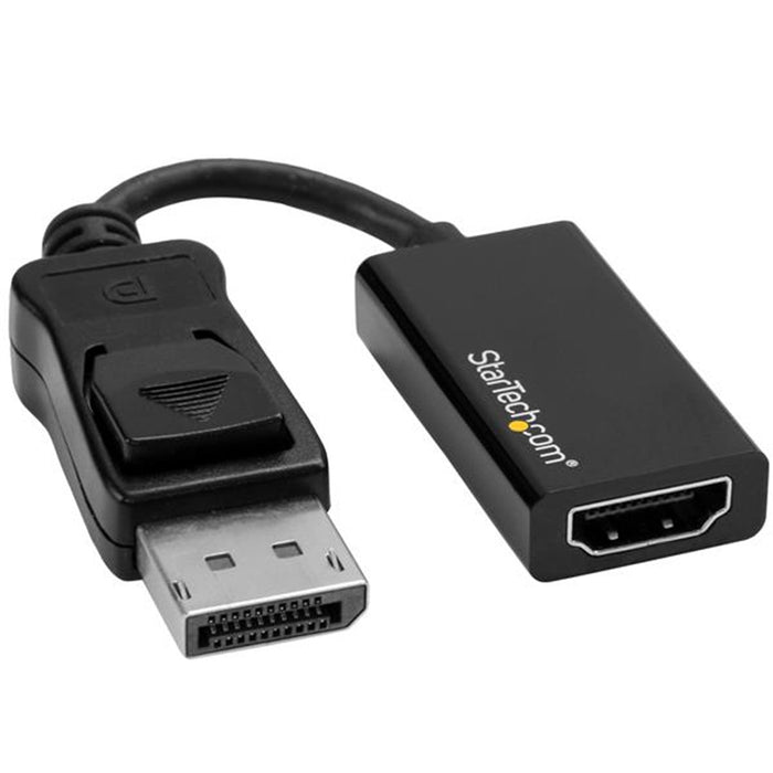 StarTech.com DP2HD4K60S DisplayPort to HDMI Adapter - 4K 60Hz Active DP 1.4 to HDMI 2.0 Video Converter - DP to HDMI Monitor/TV/Display Cable Adapter Dongle - Latching DP Connector